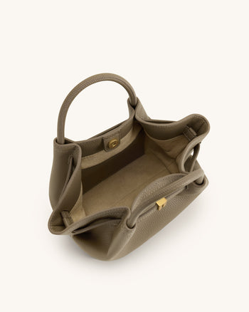 Hana Mini borsa tote - Grigio fango