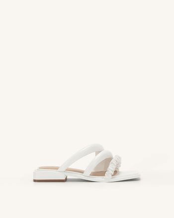 Jada Flat Mule - Bianco