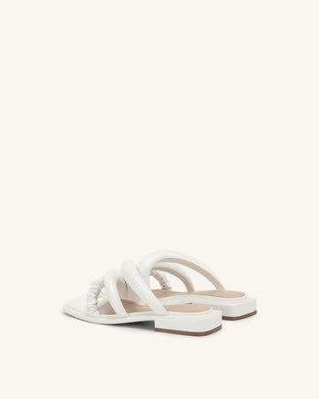 Jada Flat Mule - Bianco