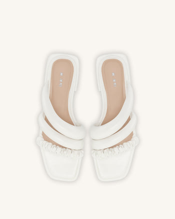 Jada Flat Mule - Bianco