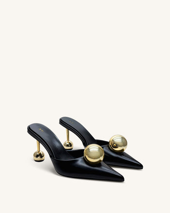 Sofia Mule Con Tacco Sfera - Nero