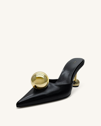 Sofia Mule Con Tacco Sfera - Nero