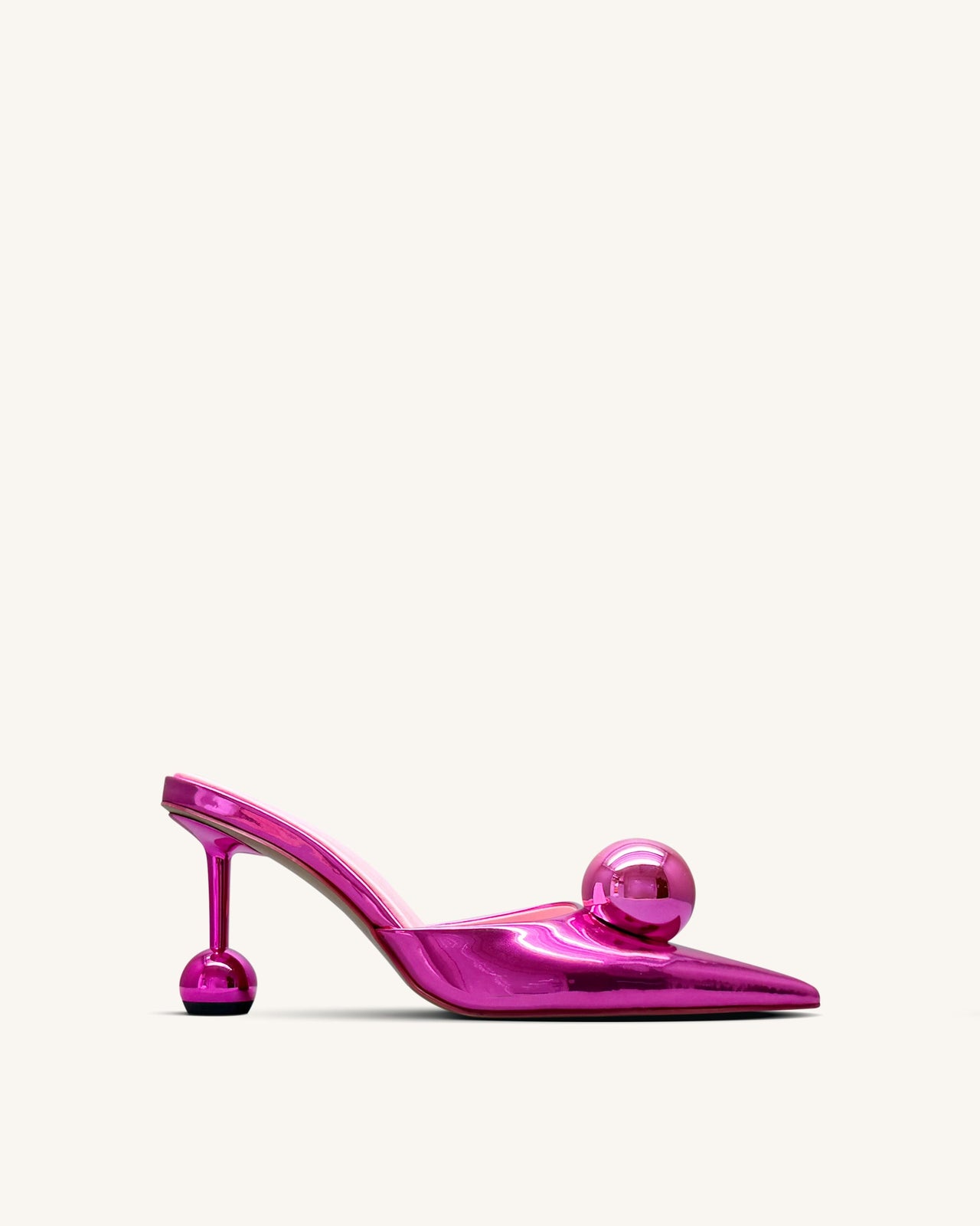 Sofia Mule Con Tacco Sfera - Rosso Rosa