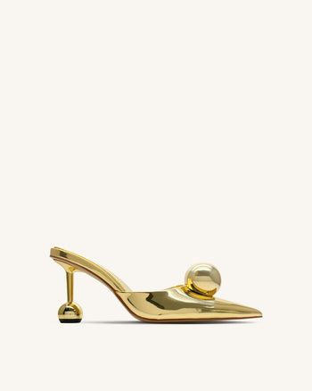 Sofia Mule Con Tacco Sfera - Oro