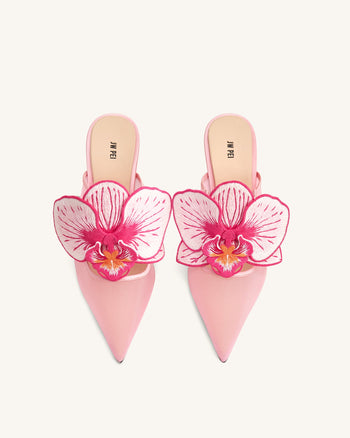 Sofia Ciabattine con tacco a sfera orchidea - Rosa
