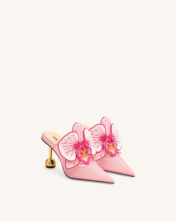 Sofia Ciabattine con tacco a sfera orchidea - Rosa