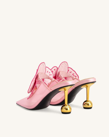 Sofia Ciabattine con tacco a sfera orchidea - Rosa