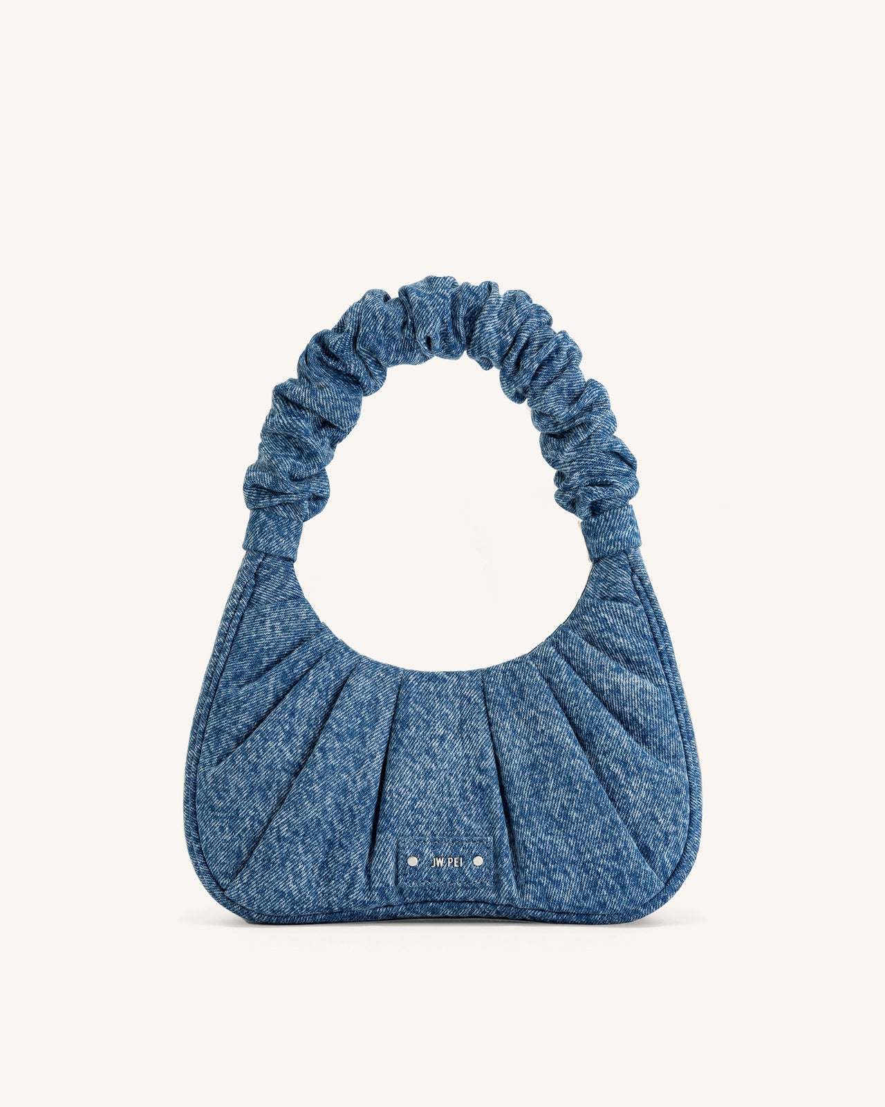 Gabbi Borsa Hobo Schiacciata in Denim - Blu