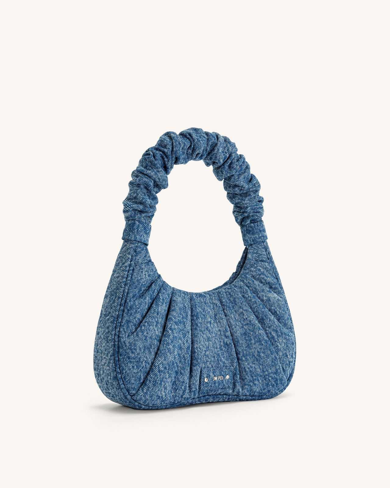 Gabbi Borsa Hobo Schiacciata in Denim - Blu