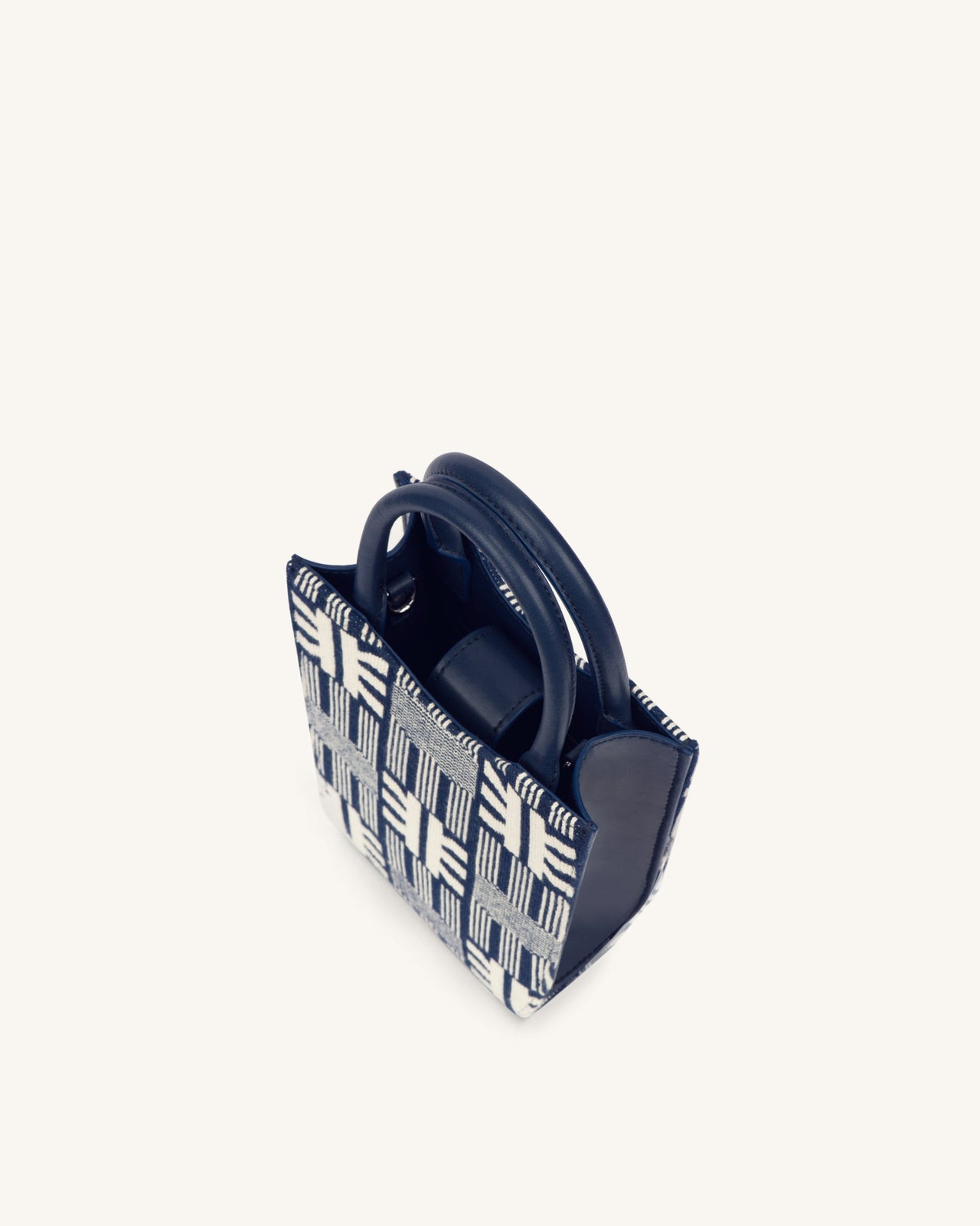 FEI Borsa Porta Telefono in Maglia Jacquard - Navy