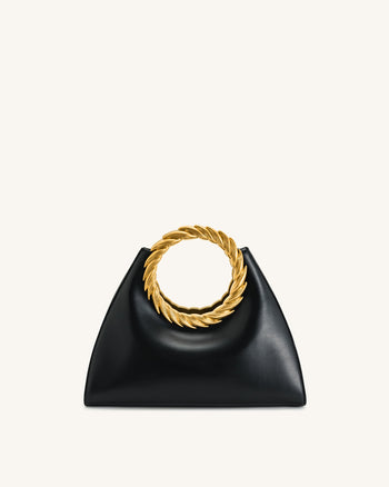 Amiya Borsa Con Manico A Foglia - Nero