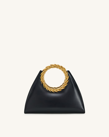 Amiya Borsa Con Manico A Foglia - Nero