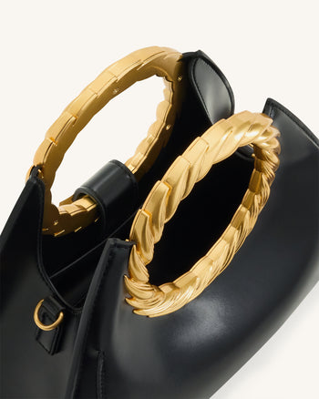 Amiya Borsa Con Manico A Foglia - Nero