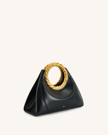 Amiya Borsa Con Manico A Foglia - Nero