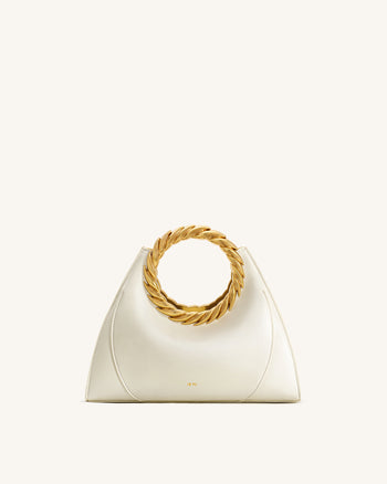 Amiya Borsa Con Manico A Foglia - Bianco