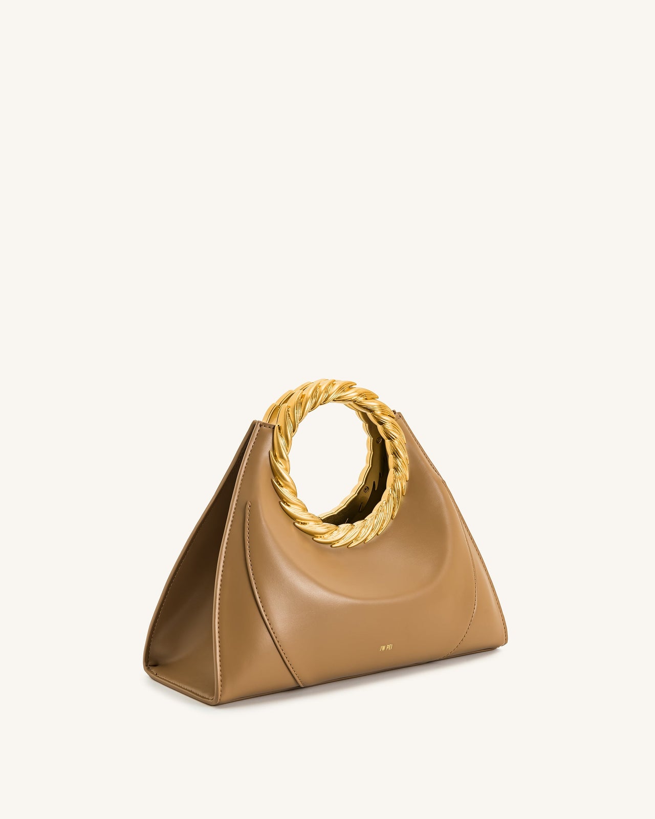Amiya Borsa Con Manico A Foglia - Marrone