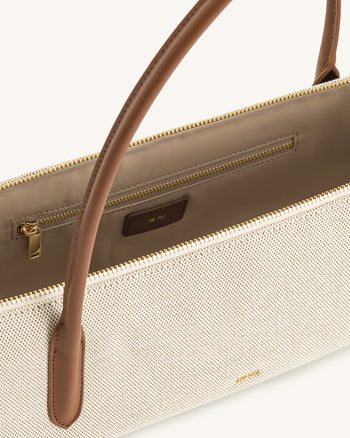Nova Borsa a Spalla - Tela Marrone