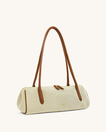 Nova Borsa a Spalla - Tela Marrone