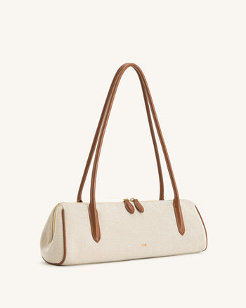 Nova Borsa a Spalla - Tela Marrone