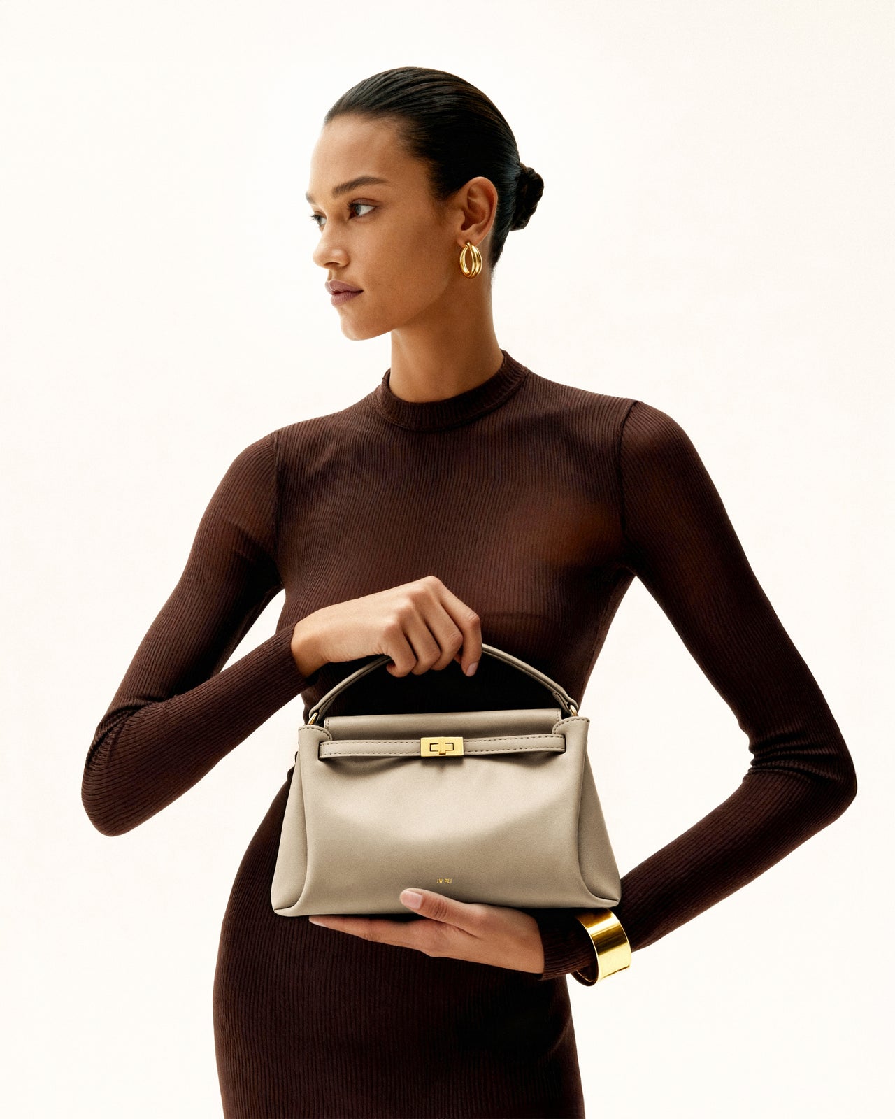 Carmen Borsa con Manico Superiore - Albicocca