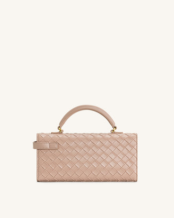 Keyla Borsa a Mano con Trama Intrecciata - Rosa