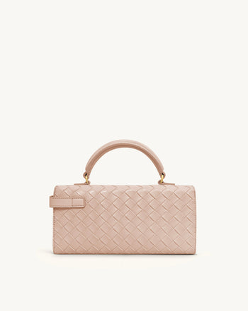 Keyla Borsa a Mano con Trama Intrecciata - Rosa