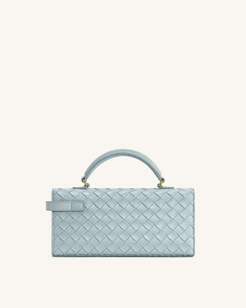 Keyla Borsa a Mano con Trama Intrecciata - Blu