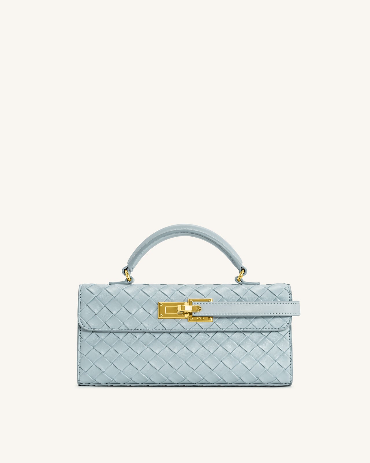Keyla Borsa a Mano con Trama Intrecciata - Blu