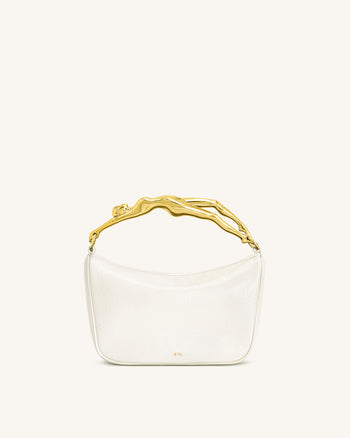 Jenny Borsa con manico a forma umana - Bianco