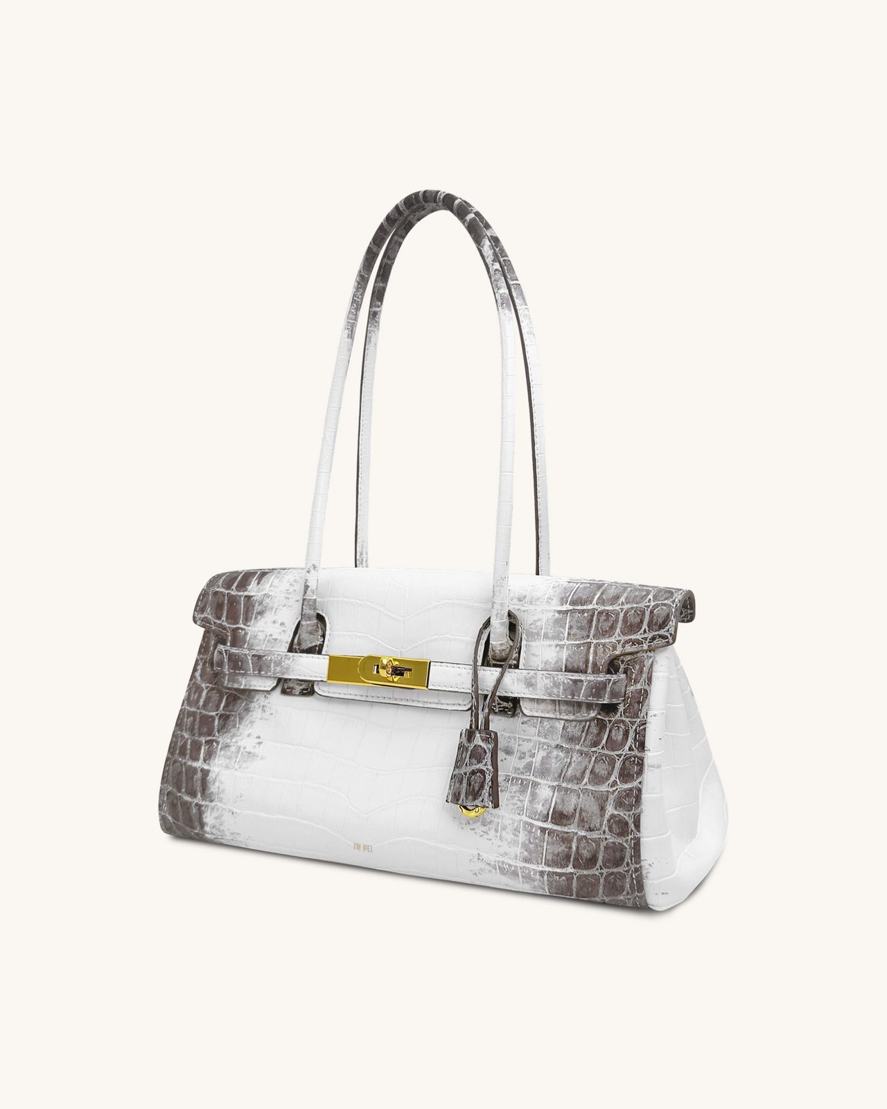 Yara Borsa a Spalla - Bianco Coccodrillo