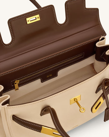 Yara Borsa a Spalla in Finto Camoscio - Marrone Scuro