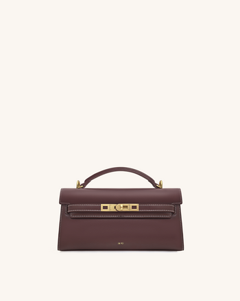 Noor Borsa con Manico Superiore - Marrone Rossastro