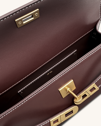 Noor Borsa con Manico Superiore - Marrone Rossastro