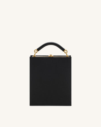 Elle Borsa a Mano con Perline Colorate a Forma di Libro - Nero
