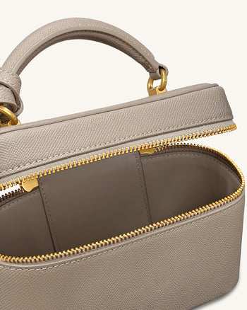 Cleo Borsa con Manico Superiore a Forma di Scatola in Cristallo Artificiale - Talpa