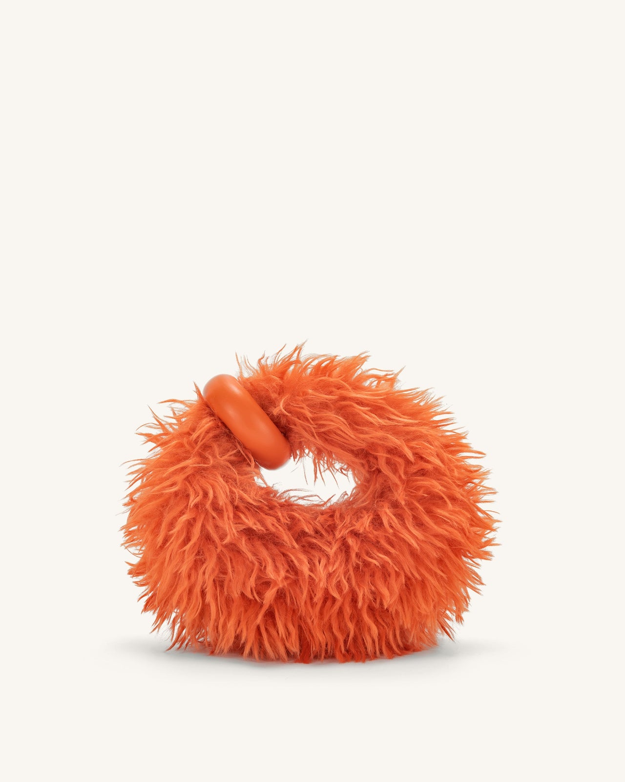 Abacus Borsa a Mano Mini in Pelliccia Sintetica - Arancione