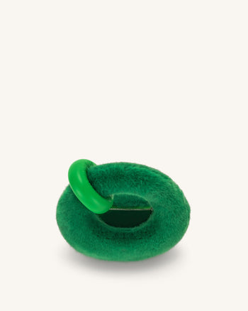 Abacus Borsa a Mano Mini in Pelliccia Sintetica - Verde Erba