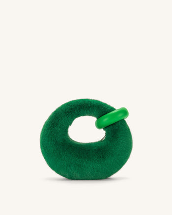 Abacus Borsa a Mano Mini in Pelliccia Sintetica - Verde Erba