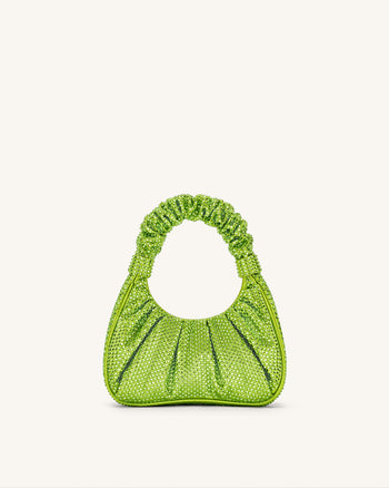 Hobo Handbag Gabbi Cristalli Artificiali Media - Verde