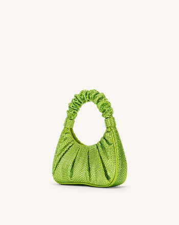 Hobo Handbag Gabbi Cristalli Artificiali Media - Verde