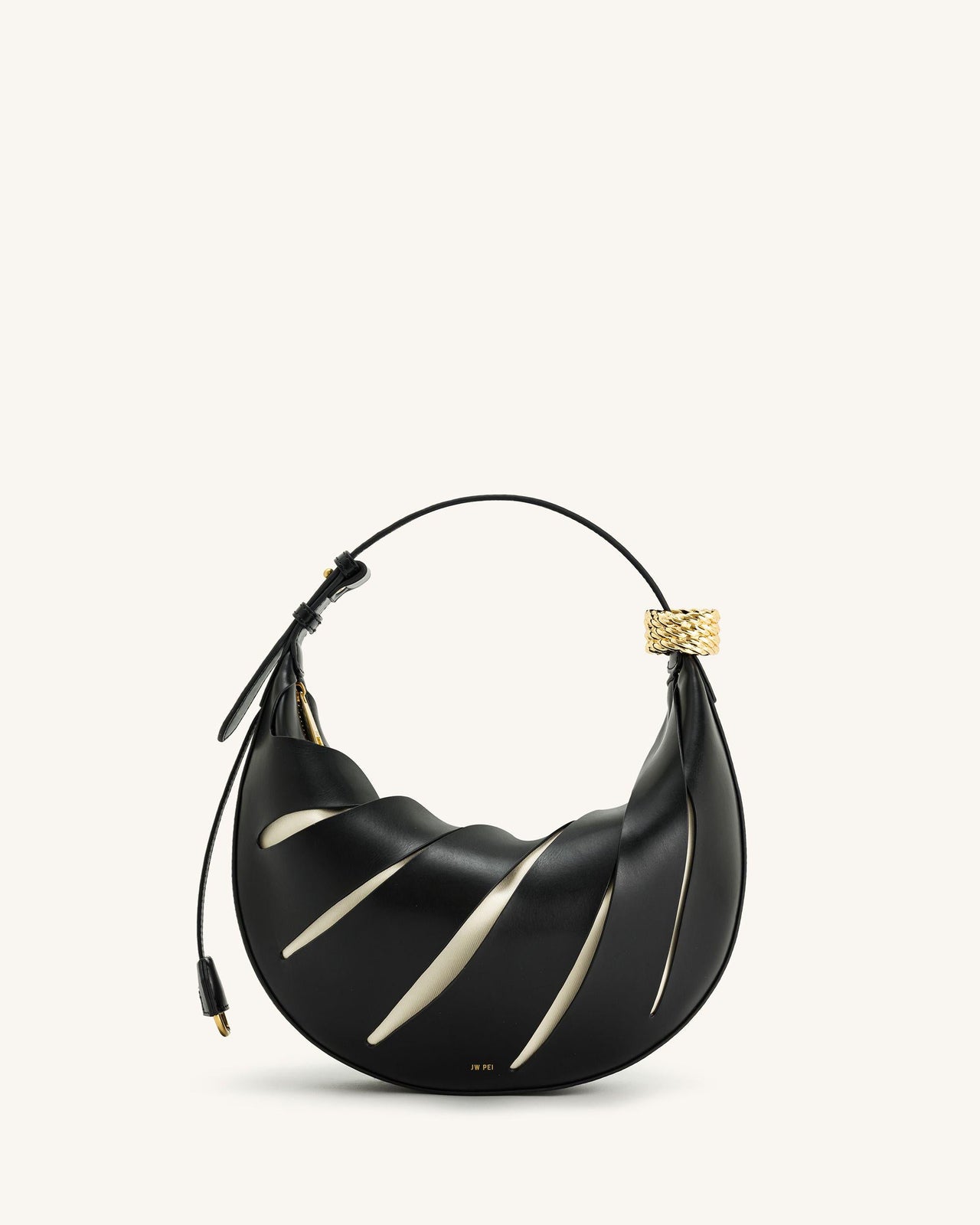 Jana Borsa a Spalla con Decorazioni a Rete - Nero