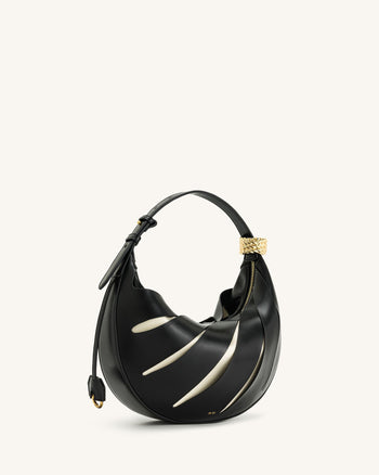 Jana Borsa a Spalla con Decorazioni a Rete - Nero