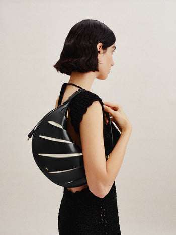 Jana Borsa a Spalla con Decorazioni a Rete - Nero