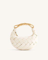 Borsa A Conchiglia Intrecciata A Mano Per Donna, Tracolla Con Catena Di Perle, Elegante E Leggera Per Spiaggia E Shopping (Khaki)