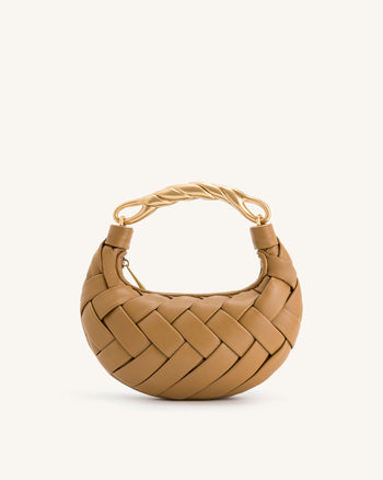 Borsa a tracolla Orla intrecciata - Marrone