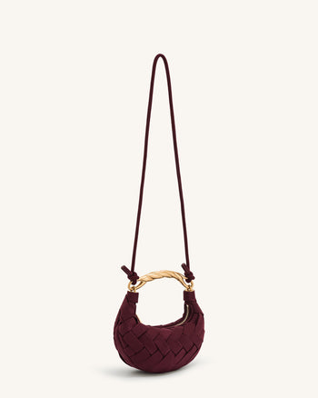 Borsa a mano intrecciata Orla - Claret