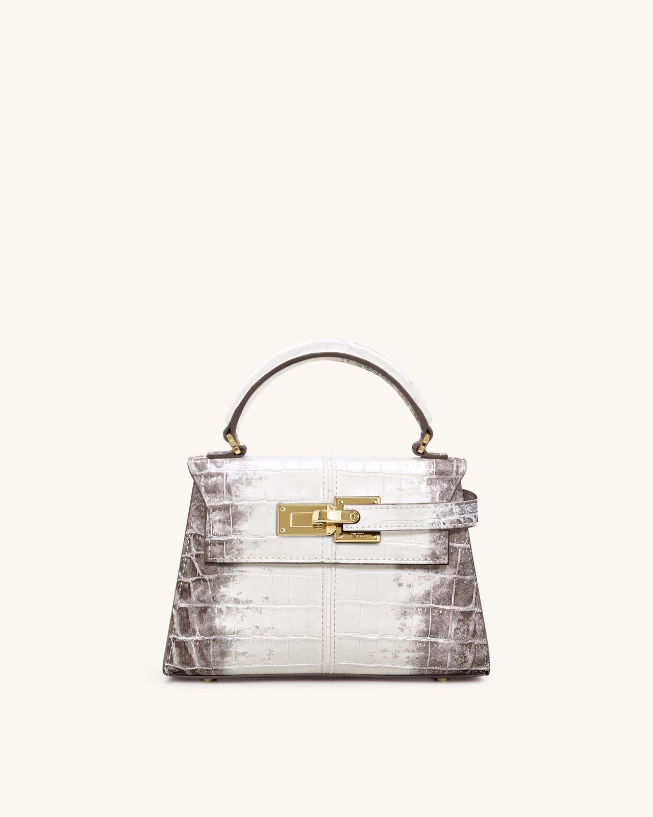 Elise Borsa a Mano - Bianco Coccodrillo