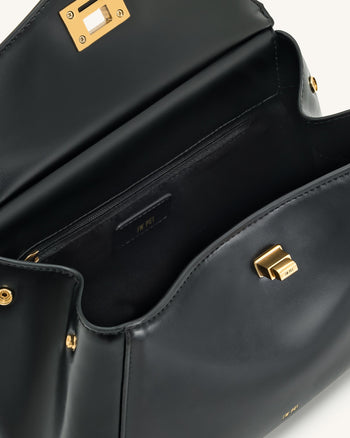 Lucia Borsa Con Manico Superiore Classica - Nero