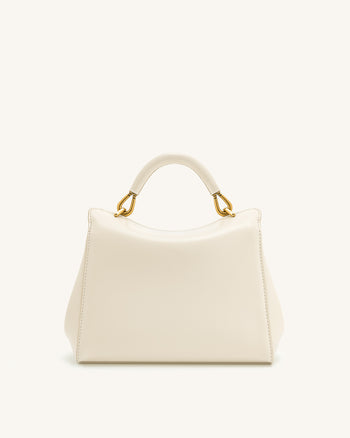 Lucia Borsa Con Manico Superiore Classica - Bianca