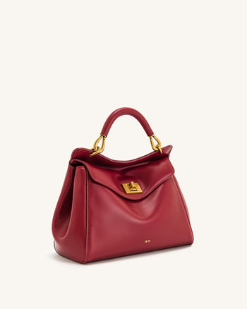 Lucia Borsa Con Manico Superiore Classica - Claret